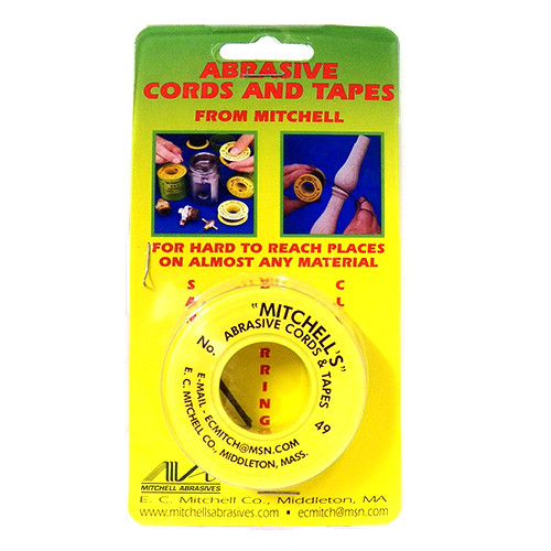 Mitchell #49 Abrasive Cord, 120 Grit, 12' Long, .082" Diameter Aluminum Oxide