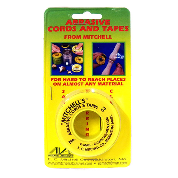 Mitchell #53 Abrasive Cord, 180 Grit, 12' Long, .040" Diameter Aluminum Oxide