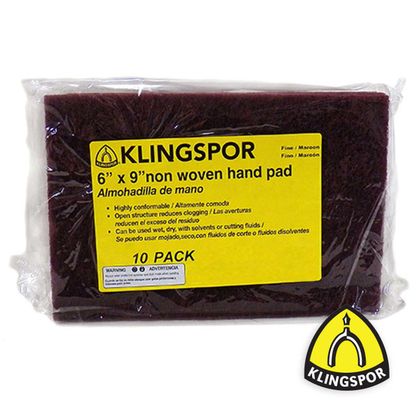 Nonwoven Handpads Fine Maroon 10pk