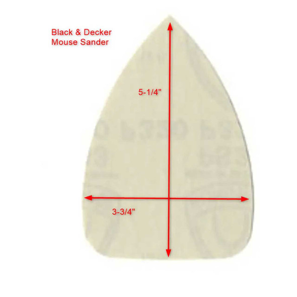 Black & Decker Mouse Detail Sander 100 Grit, Aluminum Oxide H&L 10pk