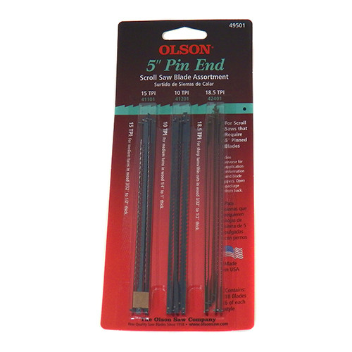 5" Pinned Scroll Blade Assorted 18pk
