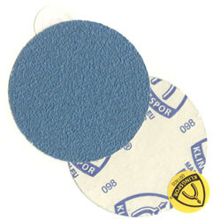 Klingspor Abrasives AZ-Plus Alumina Zirconia, 5" No Hole, Pressure Sensitive Adhesive (Sticky) Discs, 36 Grit, 50pk