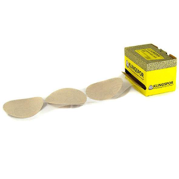 Klingspor Abrasives Stearate Aluminum Oxide, PS33, 5"x No Hole, 220 Grit, Pressure Sensitive Adhesive Discs, 100pk