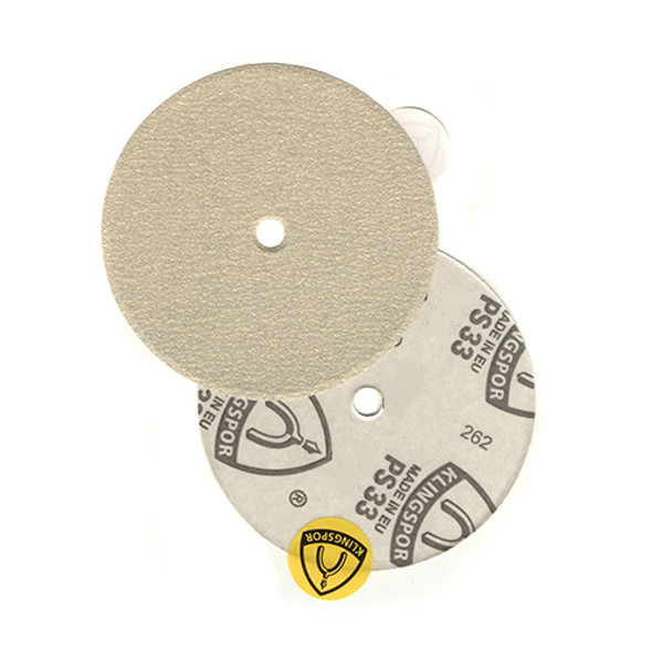 Klingspor Abrasives Stearate Aluminum Oxide, PS33, 6"x 1/2" Center Hole, Sensitive Adhesive (Sticky) Backed Discs