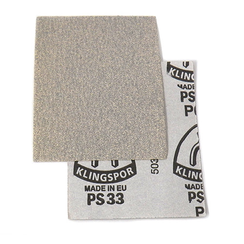Klingspor Abrasives Stearated Aluminum Oxide, 4-1/2"x 5-1/2" Quarter Sheets, 80 Grit, 5pk