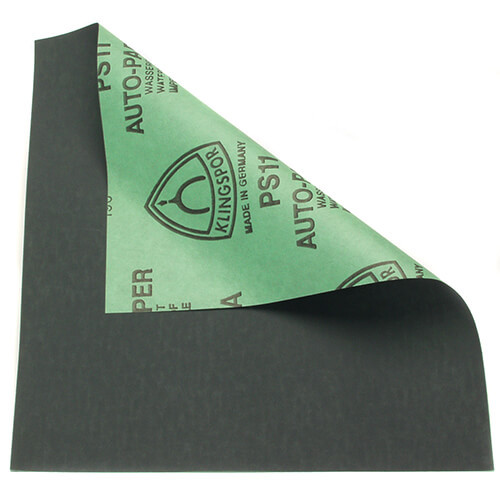 Klingspor Abrasives Wet/Dry Silicon Carbide, 4-1/2"x 5-1/2" Quarter Sheets, 400 Grit, 5pk