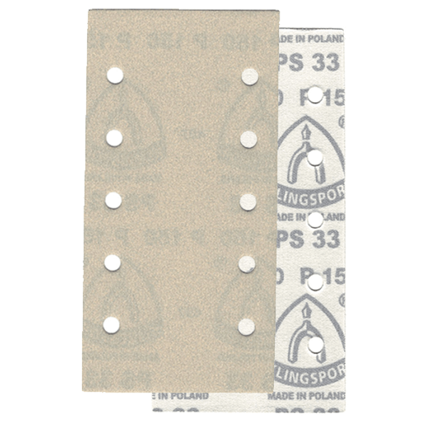 Klingspor Abrasives 4.5"x 9" W/10 Holes For Makita BO4900 & Festool RS2E Sander Hook & Loop Sheets, 150 Grit, 10pk Klingspor Abrasives 4.5"x 9" W/10 Holes For Makita BO4900 & Festool RS2E Sander Hook & Loop Sheets, 150 Grit, 10pk