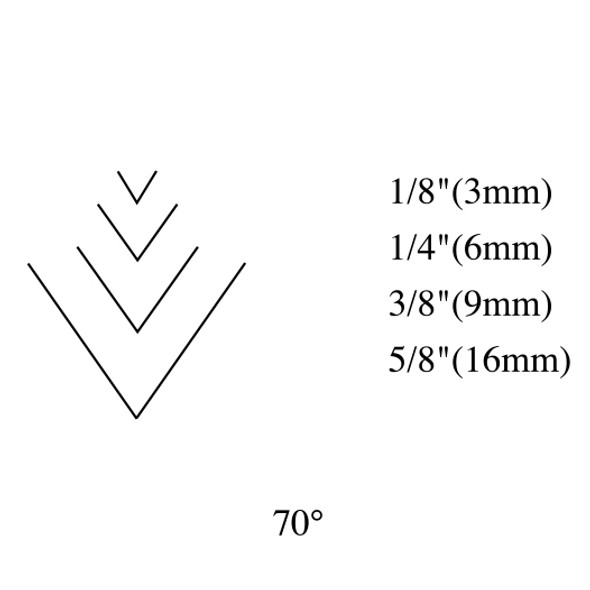 Flexcut 70 DEG. X 1/4" (6mm) W/O Handle