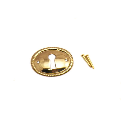 Keyhole Escutcheon Hardware Horizontal Rope Edge