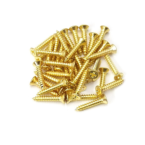 4 X 5/8" Brass Screw pk