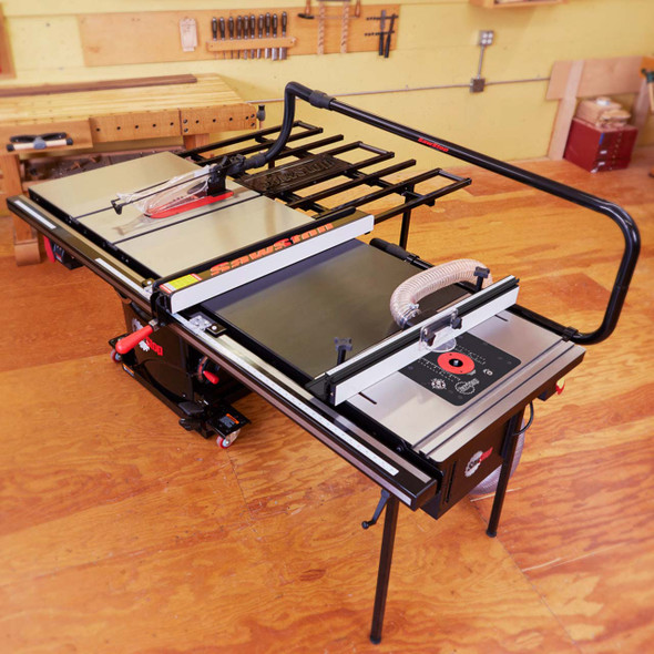 Professional 1.75HP Cabinet Saw with 30” Premium Fence, Rails & Extension Table