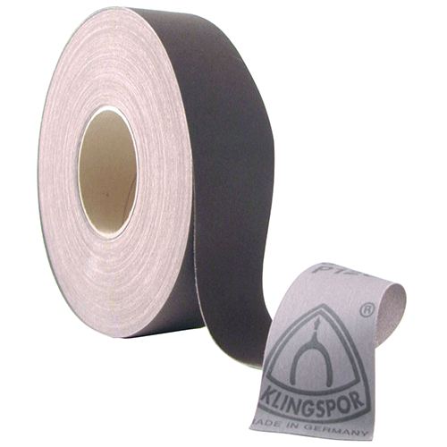 Klingspor Abrasives Shop Roll, 1"x 50Yds, 220 Grit, J-Flex Cloth Backed Aluminum Oxide