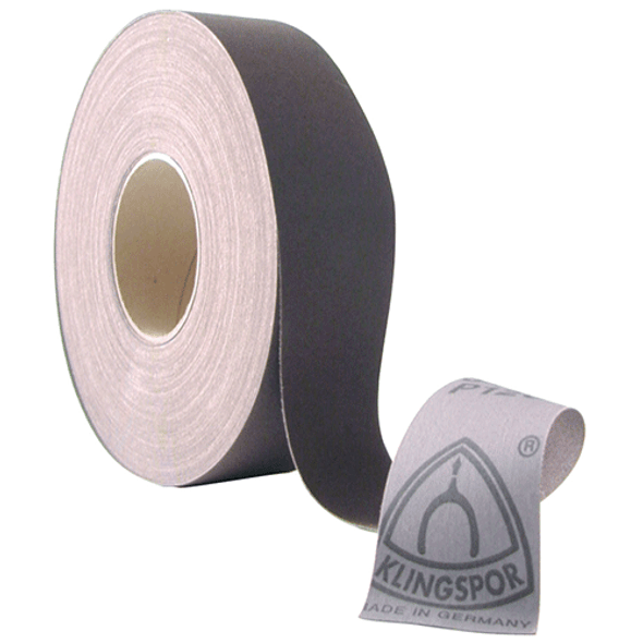 Klingspor Abrasives Shop Roll, 4"x 50Yds, 120 Grit, J-Flex Cloth Backed Aluminum Oxide