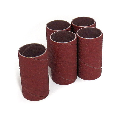 Klingspor Abrasives Aluminum Oxide Sanding Sleeves, 1"x 2" 100 Grit, 5pk