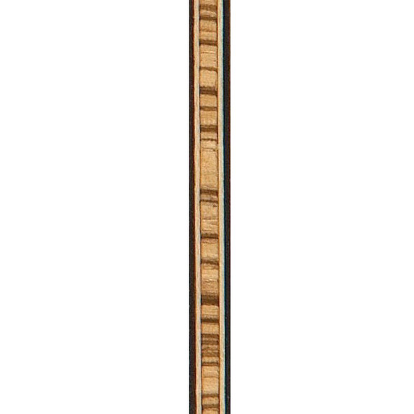 3/16" Inlay, Zebrawood Center Line, Maple & Black Outside Lines, 2pk