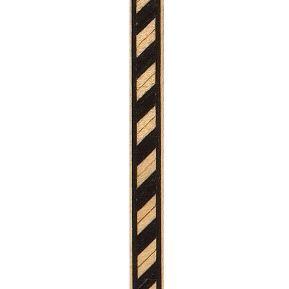 1/4" Inlay, Double Maple & Black Lines On Angle, 2pk
