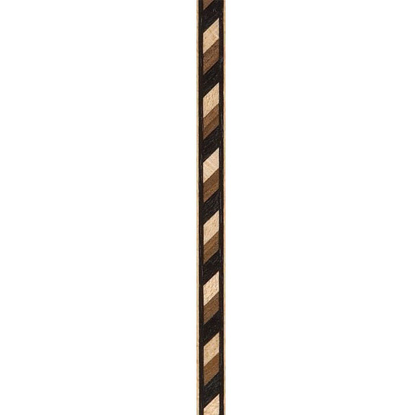 1/4" Inlay, Black, Maple, Walnut On Angle, 2pk