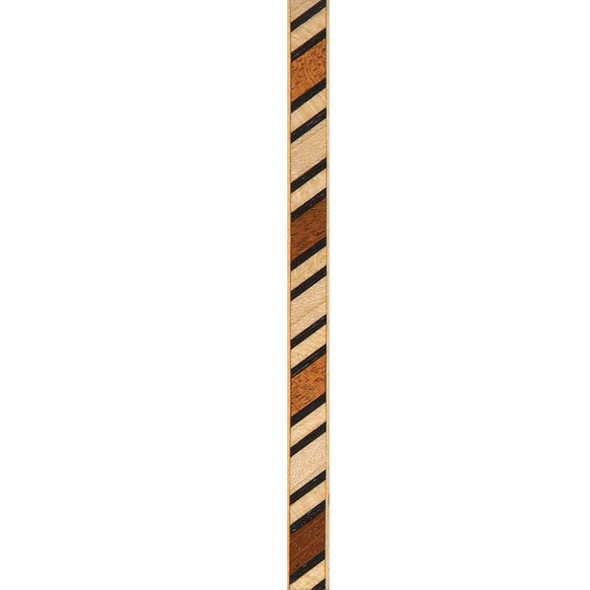 1/2" Inlay, Maple W/Mahogany Blocks & Black Lines, On Angle, 2pk