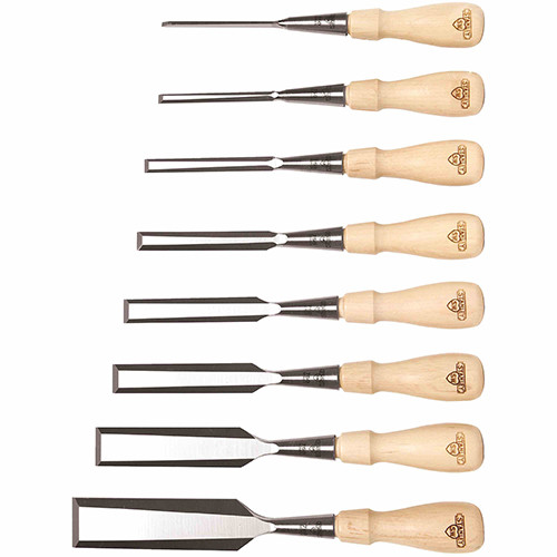 Stanley 8pc Sweetheart Socket Bevel Chisel Set w/Tool Roll