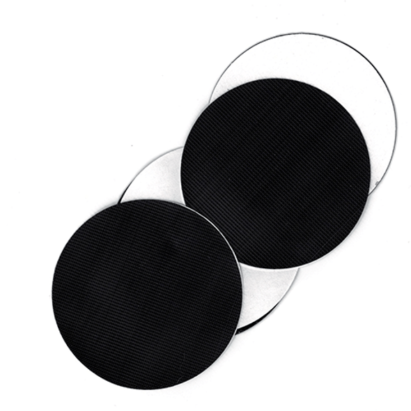 2" Pressure Sensitive Adhesive Backed, Black Hook Discs, 5pk