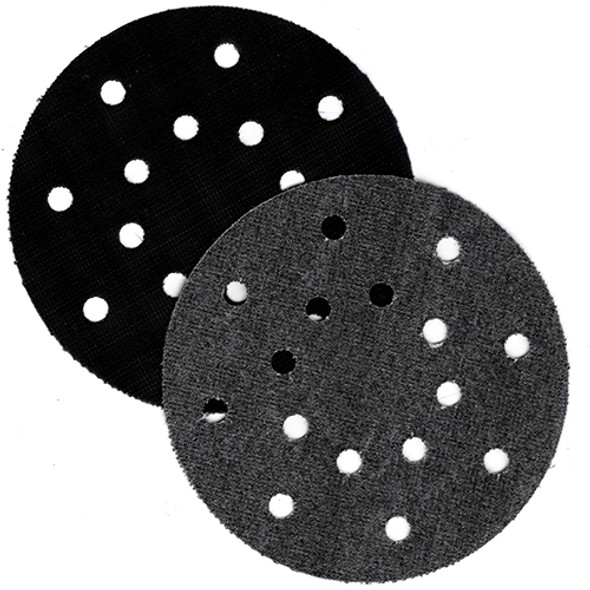 6"x 16 Hole, PSA Backed, Black Hook Discs, For Hook & Loop Backer Pads, 5pk 6"x 16 Hole, PSA Backed, Black Hook Discs, For Hook & Loop Backer Pads, 5pk