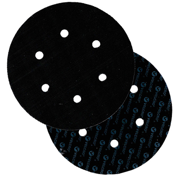 6"x 6 Hole, PSA Backed, Black Hook Discs, For Hook & Loop Backer Pads, 5pk 6"x 6 Hole, PSA Backed, Black Hook Discs, For Hook & Loop Backer Pads, 5pk