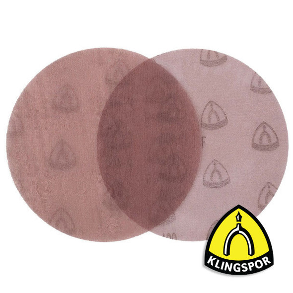 Klingspor Abrasives Klingnet, 600 Grit, Aluminum Oxide, Hook & Loop, 6" Discs, 25pk
