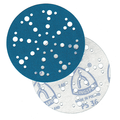 Klingpor Abrasives Aluminum Zirconia 6"x 49 Hole (MULTI-JETSTREAM 2) Hook & Loop Discs, 150 Grit, 50pk