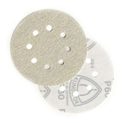 Klingspor Abrasives Stearate Aluminum Oxide, PS33, 5"x 8 Hole, 120 Grit, Hook & Loop Discs, 10pk