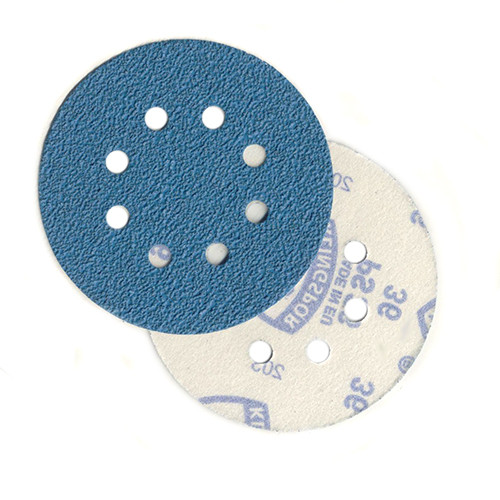Klingspor Abrasives AZ-Plus Alumina Zirconia, 5"x 8 Hole, Hook & Loop, 60 Grit Discs, 10pk