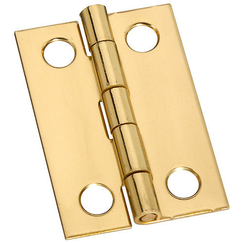 1-1/2"X1" Brass Medium Hinge 2pk