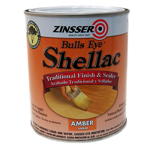 Zinsser Bulls Eye Shellac, Amber Quart