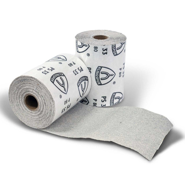 4.5"X 10 Meter 120 Grit Paper PSA Roll.