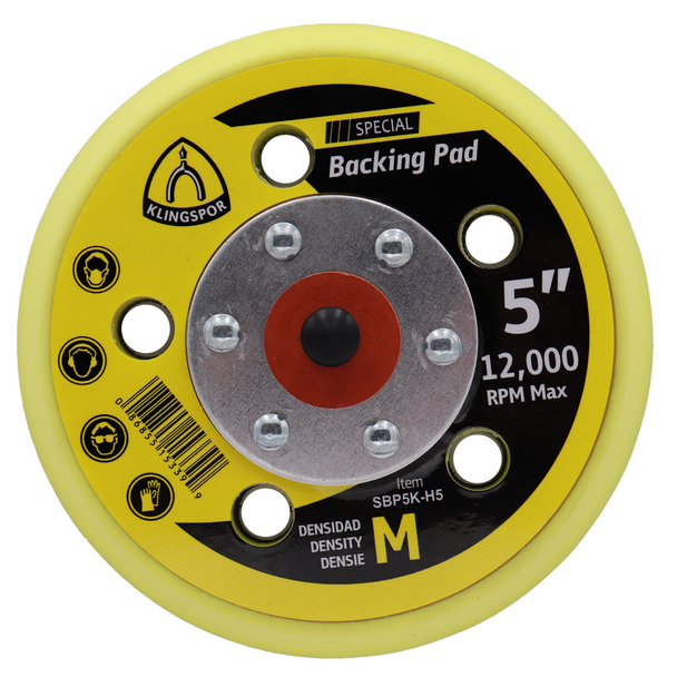 Supra 5" x 5 Hole Hook & Loop Backing Pad