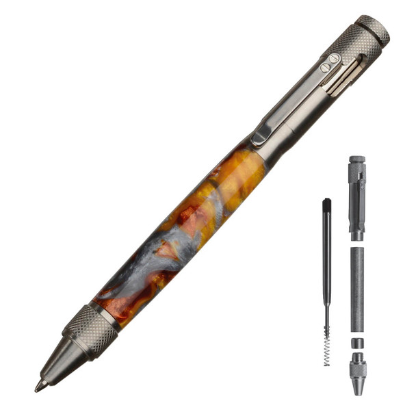 Clip Bolt Action Pen Kit Stainless Steel