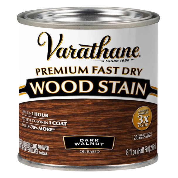 Varathane Premium Fast Dry Wood Stain Dark Walnut Half Pint