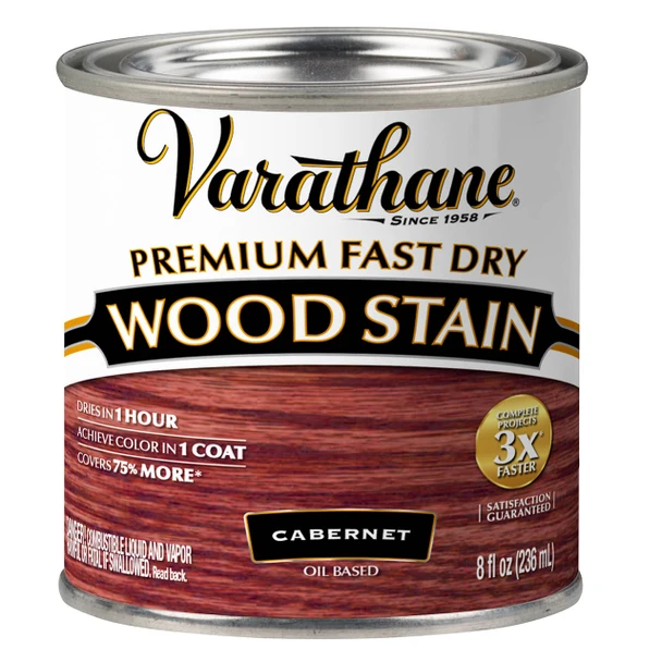 Varathane Premium Fast Dry Wood Stain Cabernet Half Pint