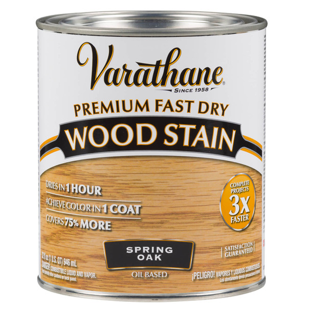 Varathane Premium Fast Dry Wood Stain Spring Oak Quart