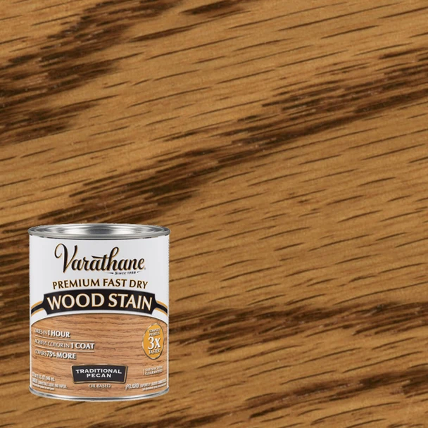 Varathane Premium Fast Dry Wood Stain Traditional Pecan Quart