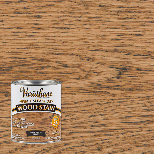 Varathane Premium Fast Dry Wood Stain Golden Oak Quart