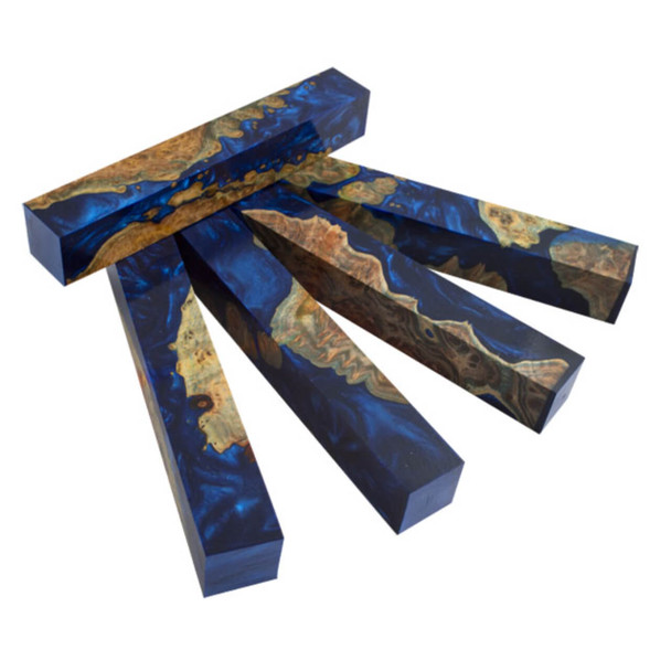 Hybridz Burl Malle Pen Blank - Blue