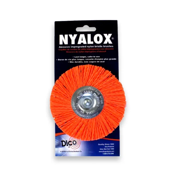 Dico Wheel Brush 4" Orange 120 Grit