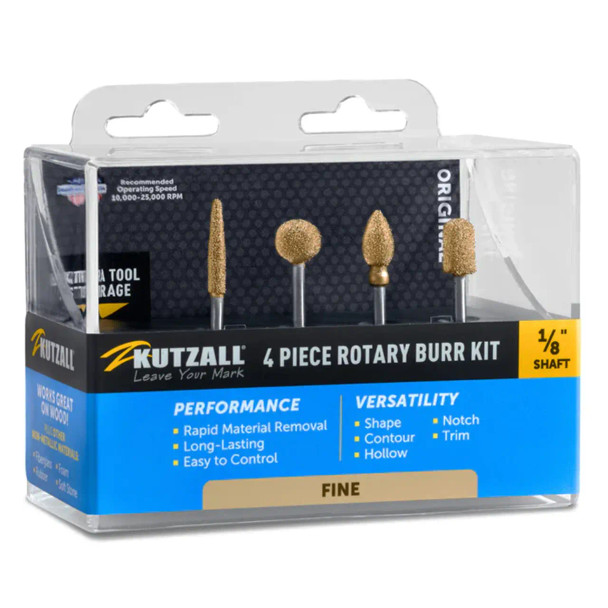 Kutzall 1/8" Fine Burr Set 4pc