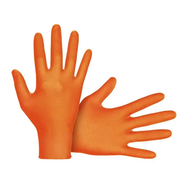 Large Orange Nitrile Astro Grip Gloves 100pk