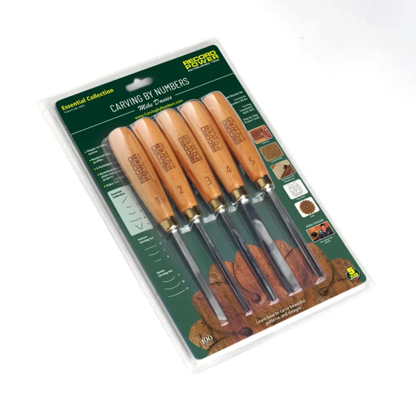 Carving By Numbers Essential Carving Tool Collection, 5-Piece