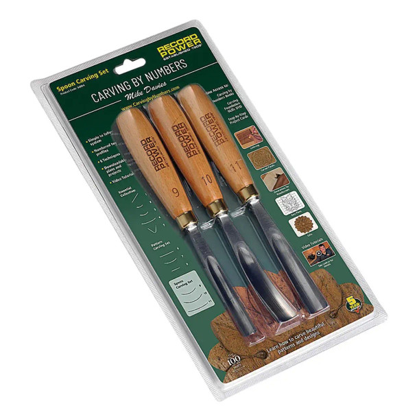 *CLOSEOUT* Record Power 3pc Spoon Carving Set