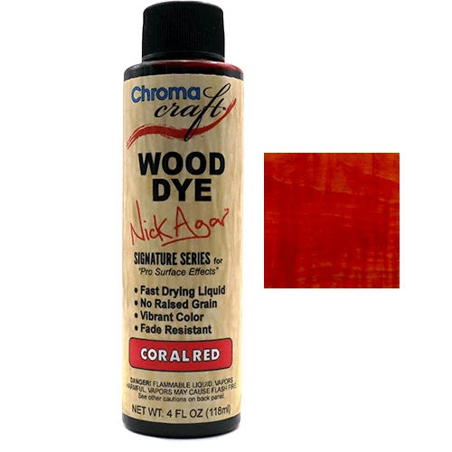 Wood Dye Coral Red 4oz