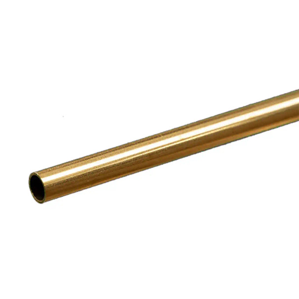 3/16" Outside Diameter Round Brass Tube 12" Long