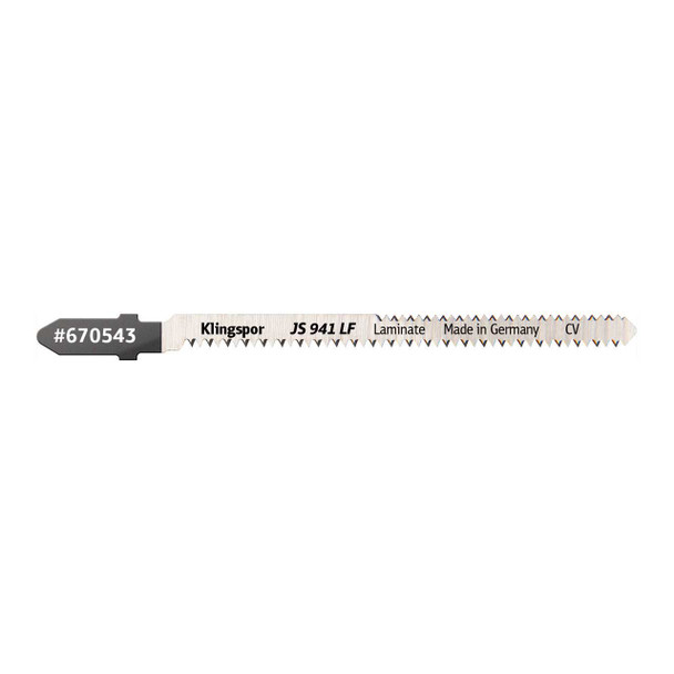 Klingspor Jigsaw Double-Sided Laminate Blade JS 941 LF 4” x 5/16” x 1/16” 17-19 TPI 5p