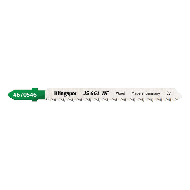 Klingspor Jigsaw Wood Blade JS 661 WF 4” x 5/16” x 1/16” 10 TPI 5pk